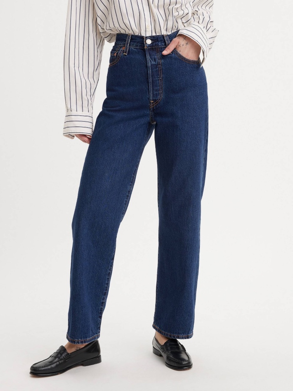 Levi's Women's 33R/US16 Ribcage Straight Ankle Jeans